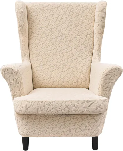 Vista 25 de HZDHCLH Fundas para silla de ala de 2 piezas, fundas de silla de ala de elastano elásticas para sillón del salón, fundas lavables para sofá