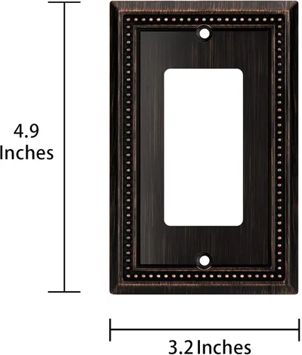 Vista 3 de Sunken Pearls Placa Decorativa de Pared de Servicio Pesado Placa de Interruptor Cubierta de Tomacorriente