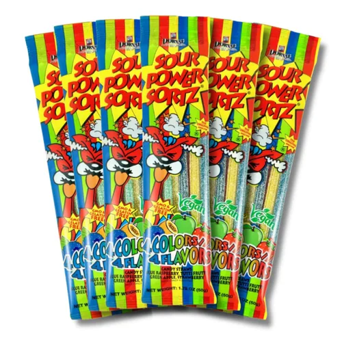 Vista 25 de Sour Power Premium Sorbetes de caramelo surtidos – Los caramelos de pajitas agrias originales desde 1985 – 50 g (Paquete de 6) – Vegano,