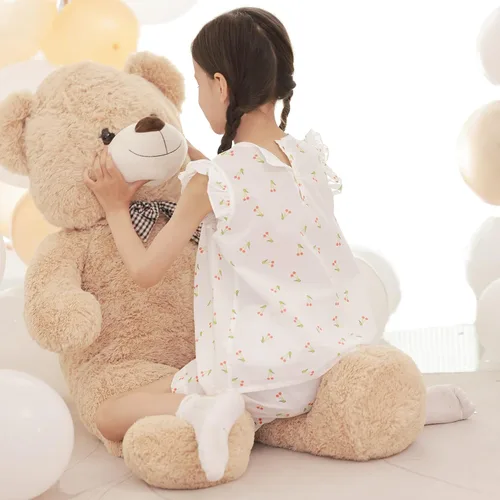 Vista 4 de Poutmac Oso de Peluche Gigante de 47 Pulgadas Animal de Peluche Marrón Gran Oso de Peluche Regalo de San Valentín para Novia Animales de Peluche
