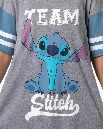 Vista 3 de Disney Lilo & Stitch - Camisa de dormir para mujer, camisón para dormir para adultos