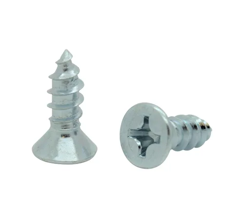 Vista 14 de 100 Unidades Tornillos para Madera #6 x 1" Cabeza Plana Recubiertos de Zinc Cabeza Phillips (BCP4) Phillips Drive, rosca profunda con punta fina