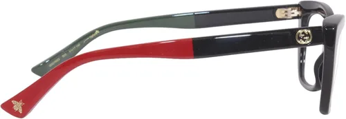 Vista 3 de Gucci GG0165ON 003 - Lentes de ojo de gato negrorojoverde, Negro Transparente Negro, 5117140