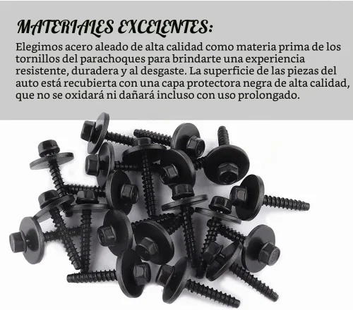 Vista 5 de 20 piezas de sujetadores para defensa de automóviles, retenedores para guardabarros, tornillos para cubierta de defensa para instalación apretada