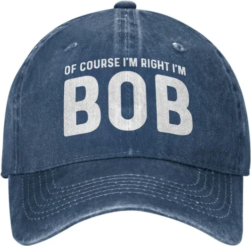 Vista 11 de of Course I'm Right I'm Bob - Gorra de béisbol para hombre, gorra vintage