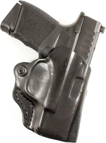 Vista 7 de DeSantis Funda de cuero OWB Mini Scabbard para pistolas y revólveres, funda de transporte abierta para hombres y mujeres, de extracción rápida