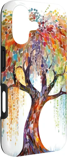 Vista 3 de Weeping Willow Tree Colorful Mosaic Case for iPhone 17