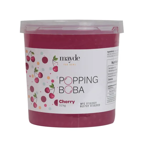 Vista 12 de Mayde Popping Boba Pearls para bebidas y postres, arándano, 7 libras