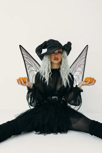 Vista 8 de caretoto Fairy Wings for Adults Halloween Fairy Costume Dress Up Sparkling Sheer Wings Angel Wings for Kids Girls Women