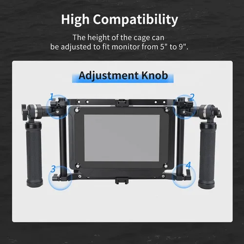Vista 3 de Nitze JSQ-002 - JSQ-002 - Jaula universal para monitor LCD de hasta 9 pulgadas