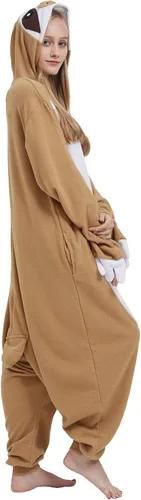Vista 4 de DELEY Unisex Axolotl Onesie Adult Halloween Costume Anime Axolotl Cosplay Pajamas Warm Sleepwear Homewear