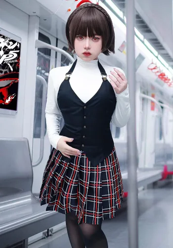 Vista 7 de C-ZOFEK P5 Makoto Niijima - Disfraz de uniforme para mujer