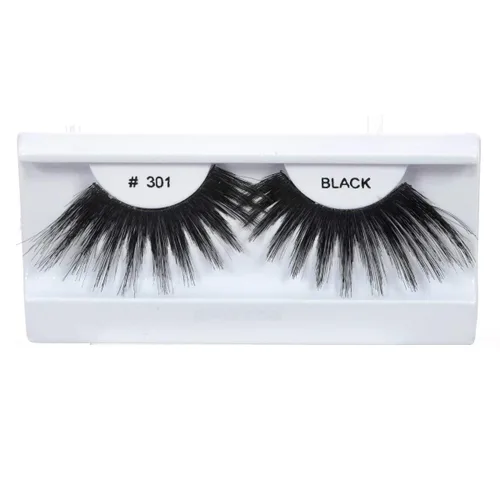 Vista 19 de 100 pares de pestañas postizas 100% cabello humano negro natural #412