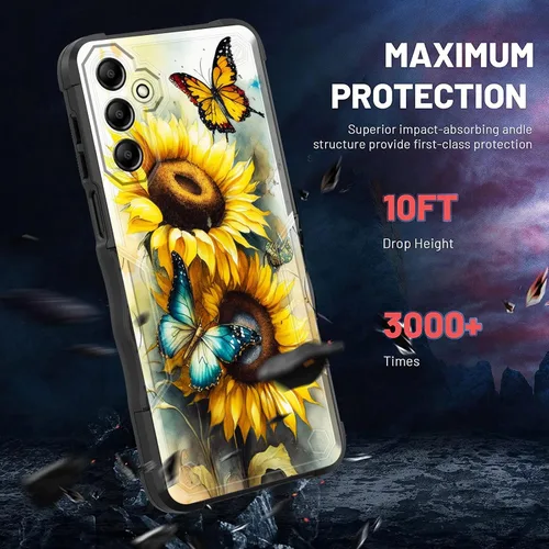 Vista 697 de Funda para Galaxy A14 5G, [Doble Capa][Protección contra Caídas de Grado Militar de 10 Pies] [Antideslizante] Funda Resistente a Prueba de Golpes