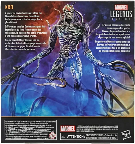 Vista 7 de Marvel Hasbro Legends Series Eternals Deluxe - Figura de acción coleccionable (6 pulgadas), Kro, diseño premium y 2 accesorios