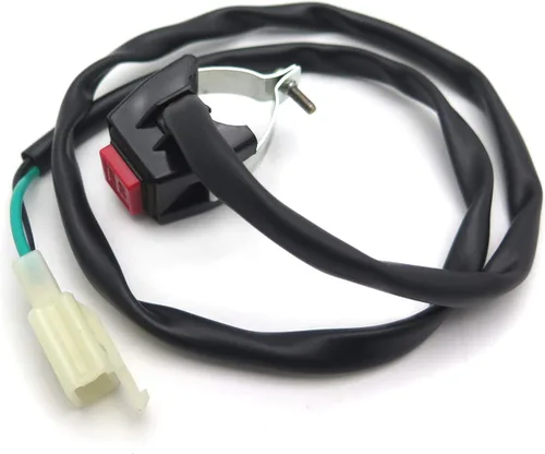 Vista 2 de SMT moto- universal Rojo 7/8" manubrio Engine Stop Buttom Kill Cortar Stop Switch botón utilizar en motocicletas ATVs Scooters Motos de nieve