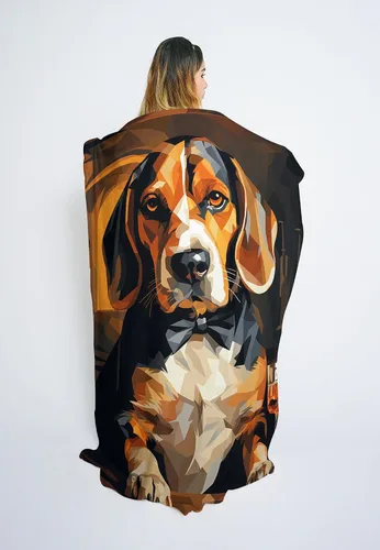 Vista 4 de Beaglier - Manta de poliéster de regalo para perro, manta pequeña de 30 x 40 pulgadas