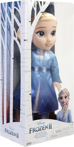Vista 3 de Disney Frozen 2 Muñeca de viaje de Elsa, 14 pulgadas de alto