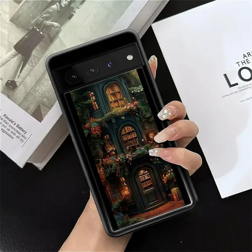 Vista 175 de Compatible con Google Pixel 4A 5G Mobile Case Creative Acrylic Panel trasero Silicona Protección Grip especialmente diseñado para Google Pixel 4A 5G