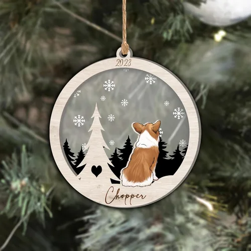 Vista 113 de Nazenti Adorno de Navidad conmemorativo personalizado, regalo personalizado de recuerdo de perro, condolencias por pérdida de mascotas, sabueso