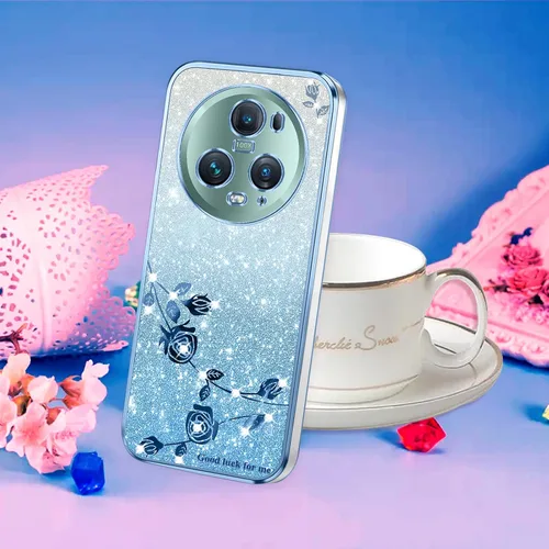 Vista 7 de For Honor Magic 5 Pro - Funda transparente con purpurina brillante, lujo brillante Honor Magic 5 Pro, funda protectora de silicona de poliuretano