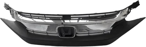 Vista 6 de Parachoques delantero parrilla superior negro W/cromo para 2016 2017 2018 2019 Honda Civic HO1212117