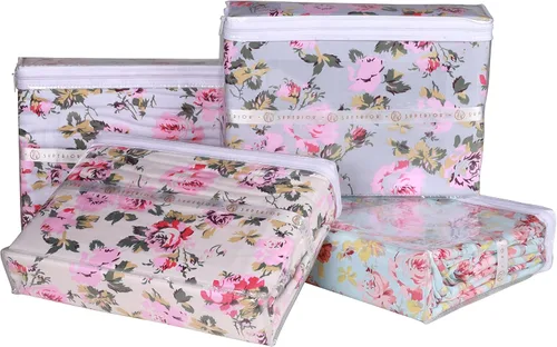 Vista 6 de Superior Juego de funda de edredón de algodón de 300 hilos con fundas de almohada, duradero y transpirable, lavable a máquina, ropa de cama floral