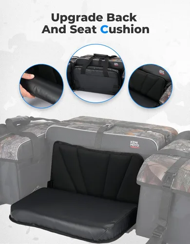 Vista 6 de KEMIMOTO Bolsas de Almacenamiento para ATV con Bolsa Refrigeradora, 76L Bolsas Grandes para ATV Bolsa para Portaequipajes Trasero, Bolsas Mejoradas