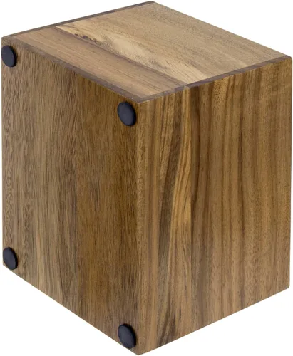 Vista 7 de MyGift - Soporte para control remoto de madera de acacia, 2 ranuras para Madera de acacia (7 pulgadas)