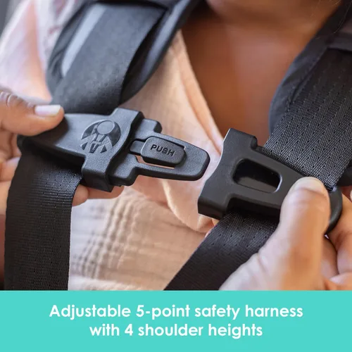 Vista 10 de Baby Trend Hybrid SI 3 en 1 - Asiento de coche con refuerzo de combinación con protección contra impactos laterales, Dash Orchid