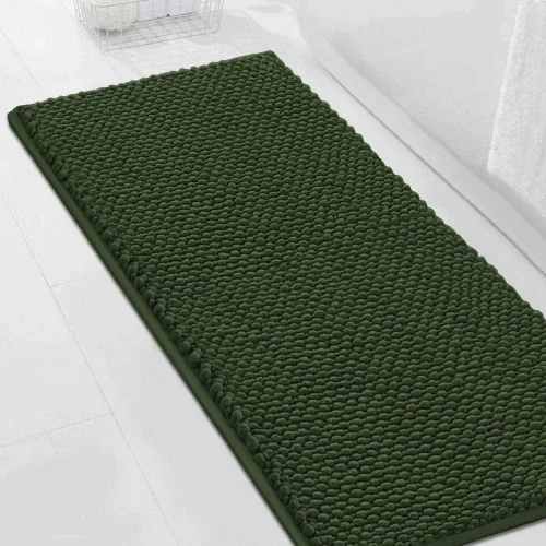 Vista 13 de Turquoize Alfombras de baño de felpilla antideslizante para baño, 17 x 24 pulgadas, extra suaves y absorbentes, lavables a máquina, perfectas