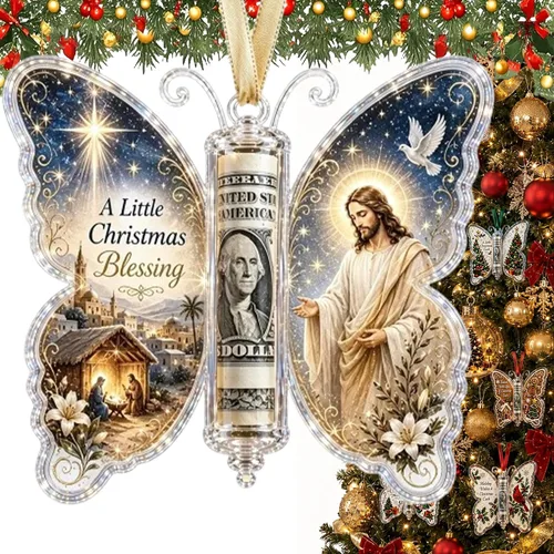 Vista 16 de Regalo de dinero en efectivo de Navidad, adorno de mariposa, decoración de 5PCS-B