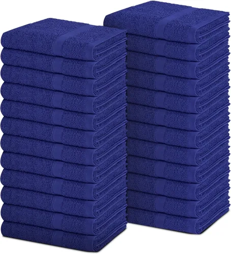 Vista 10 de Pearl Linens Paquete de 24 toallas de mano 100% algodón, toallas de salón para spa, gimnasio y baño, toallas para el pelo a granel, suaves