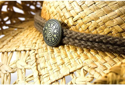 Vista 6 de SonomaDeadwood Trading rafia paja de vaquero sombreros para hombres y mujeres Hit la playa en vaquera estilo lindo sombrero de verano Wala