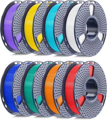 Vista 12 de SUNLU PLA+ 2.0 Filamento 0.07 in, paquete de carrete de 2.2 lbs, filamento de impresora 3D Pla Bundle-1kgx4-2230179