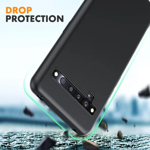 Vista 4 de Dioxide Compatible con TCL 10Pro Funda de silicona TPU suave, a prueba de golpes, antideslizante, funda protectora para cámara, funda delgada
