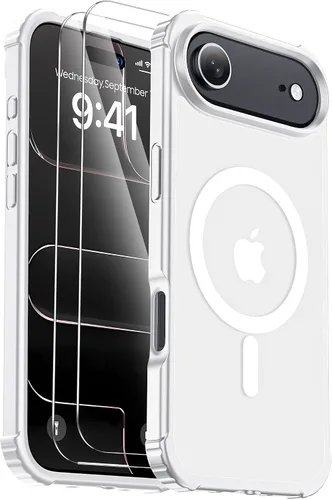 Vista 38 de Funda para iPhone Air [compatible con MagSafe] [2 protectores de pantalla] [prueba de caídas de grado militar] Funda magnética resistente