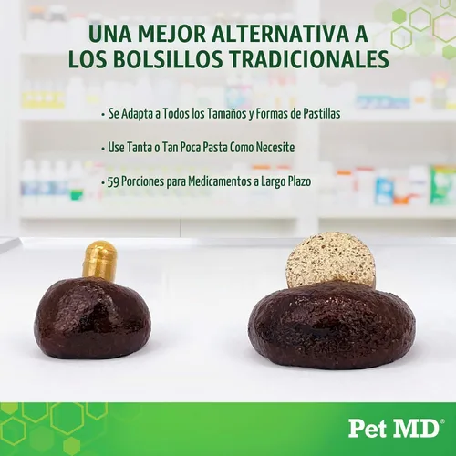 Vista 4 de Pet MD Wrap A Pill Pasta de píldora sabor tocino para perros - 4.2 oz