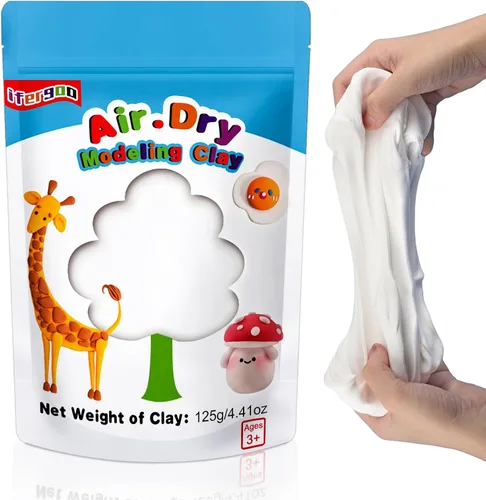 Vista 10 de ifergoo Kit de arcilla para modelar para niños, arcilla mágica de secado al aire de 24 colores, ultra ligera, segura y no tóxica, gran regalo