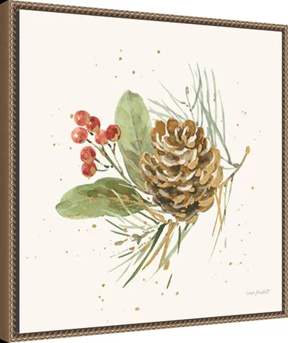 Vista 2 de Amanti Art Lienzo enmarcado para pared, 22 x 22 pulgadas, flores de invierno VI por Lisa Audit, lienzo enmarcado para pared, obras de arte