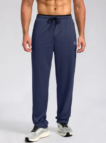 Vista 2 de G Gradual Pantalones deportivos para hombre con bolsillos con cremallera, pantalones deportivos cónicos para entrenamiento, correr, correr