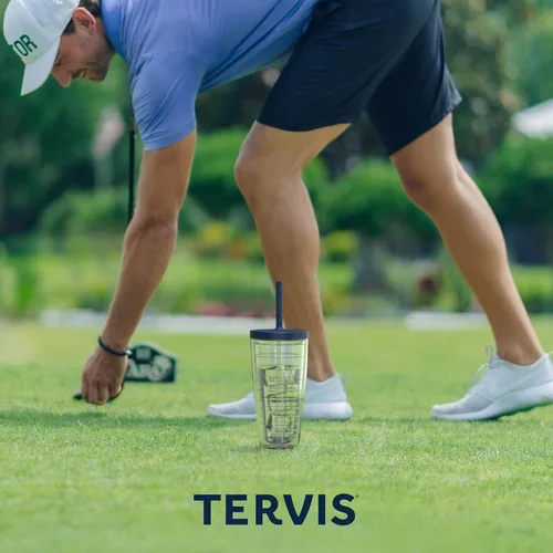 Vista 6 de Tervis Vaso aislado de doble pared para pesca fabricado en Estados Unidos, con aislamiento de doble pared, mantiene las bebidas frías y calientes