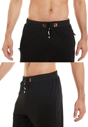Vista 4 de QPNGRP - Pantalones cortos para hombre con cierre de cordón, cintura elástica