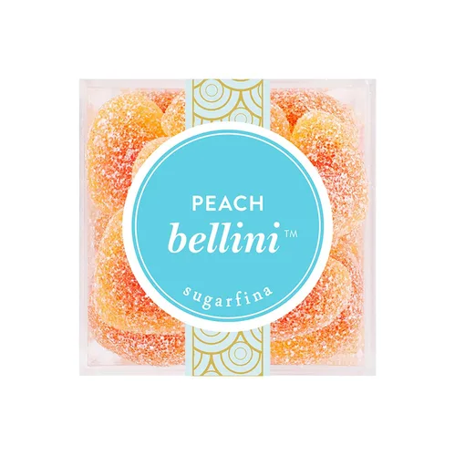 Vista 4 de Sugarfina Peach Bellini - Cubo de caramelo pequeño, gomitas, 3.6 onzas, 1 unidad