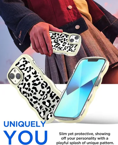 Vista 7 de AICase Funda para iPhone con estampado de leopardo/guepardo para iPhone (amarillo, iPhone 11)