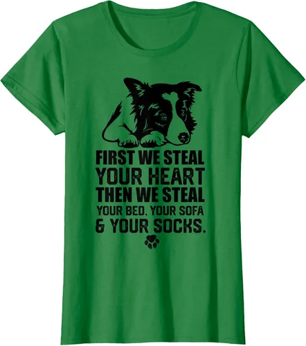 Vista 36 de Border Collie Steal Your Heart Steal Your Bed - Camiseta de sofá, Gris