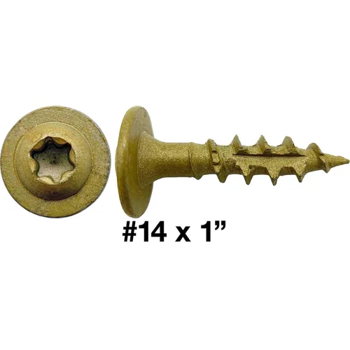 Vista 2 de Jake Sales Tornillo de retraso de construcción #14 x 1 - Tornillo de retraso estructural resistente con accionamiento Torx/Star Drive