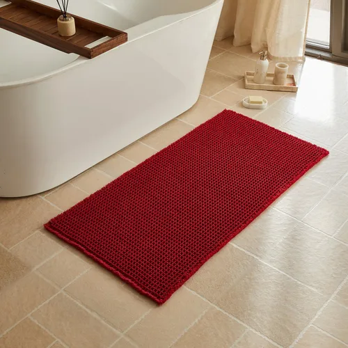 Vista 50 de Triohero Tapete de baño con diseño de gofre, tapete de baño pequeño y bohemio, antideslizante, lavable, ultra suave, súper absorbente, de secado