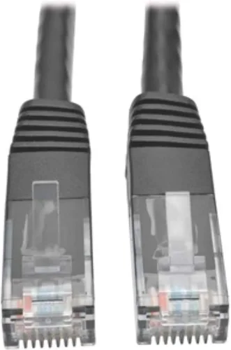 Vista 29 de Tripp Lite Cable de conexión moldeado Gigabit Cat6 Cat5e RJ45 M/M 550MHz Negro