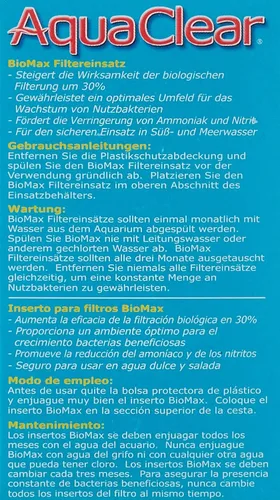 Vista 4 de Aqua Clear AquaClear 20 BioMax, Medio de Reemplazo para Filtro de Acuario, A1370A1